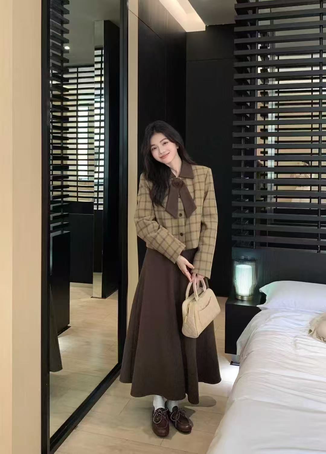 时尚套装法式收腰气质时尚千金风轻熟风高腰休闲风