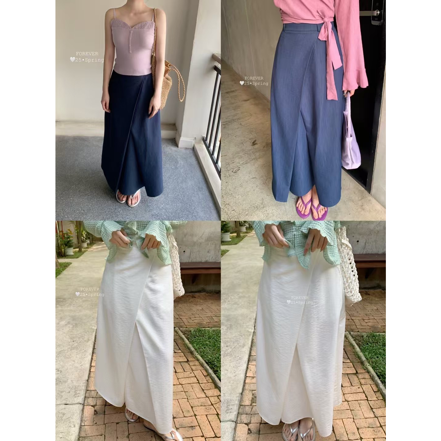 【FOREVER】“行走的气质”设计感气质半身裙  6683#  HJY显瘦高腰