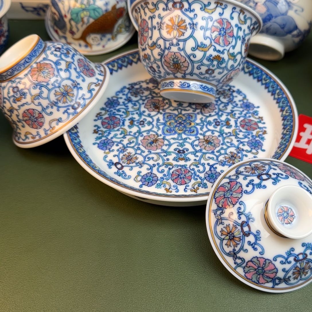 彦祖纯手工手绘茶具