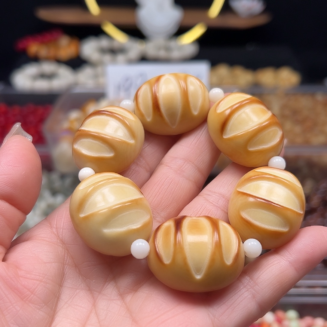 手串菩提根/象牙果通货炭烧大列巴6颗