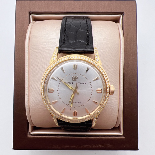 95新 Girard- Perregaux/芝柏表 大芝柏30635自动后钻 赠表带手链