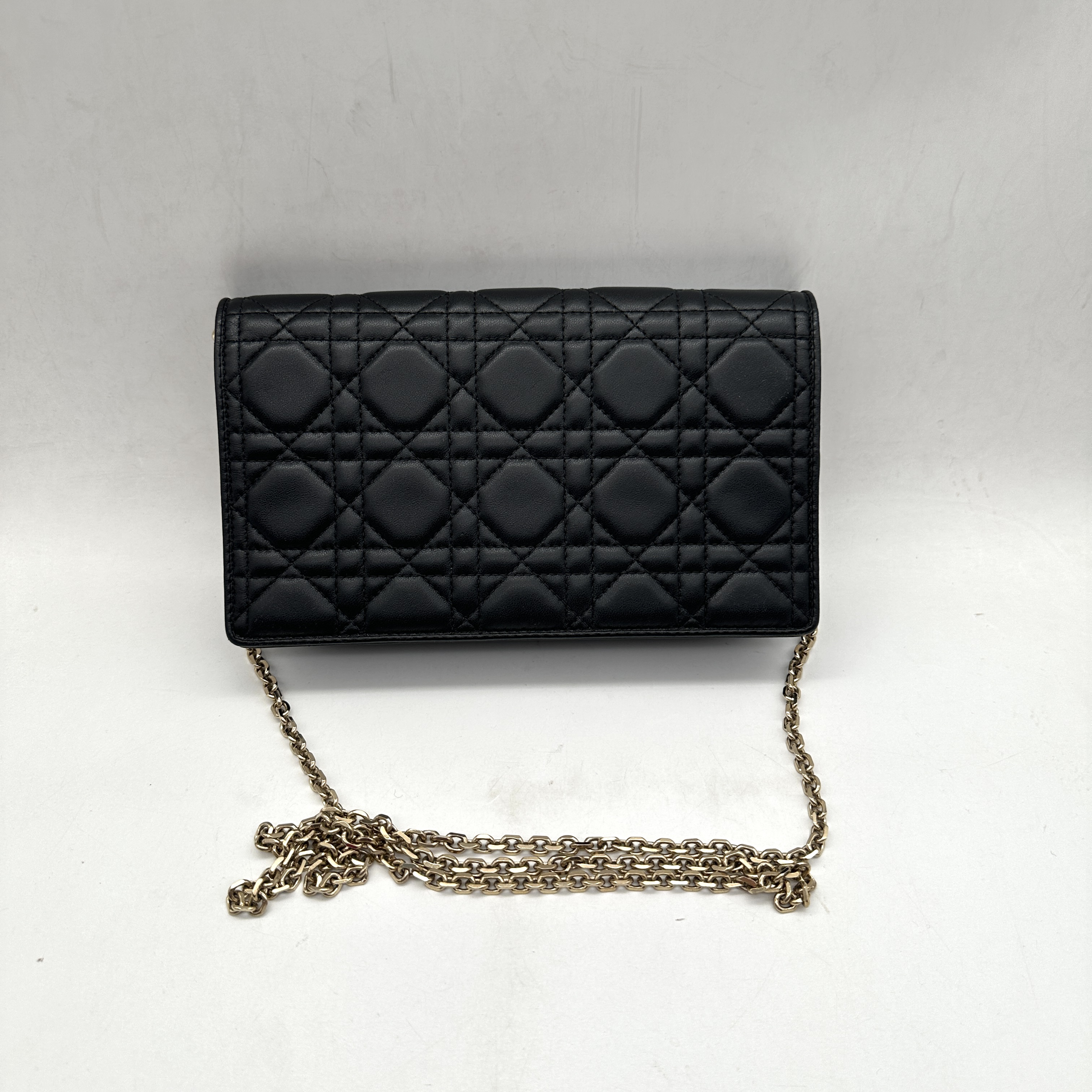 95新 DIOR/迪奥 迪奥三合一斜挎链条包黑色百搭