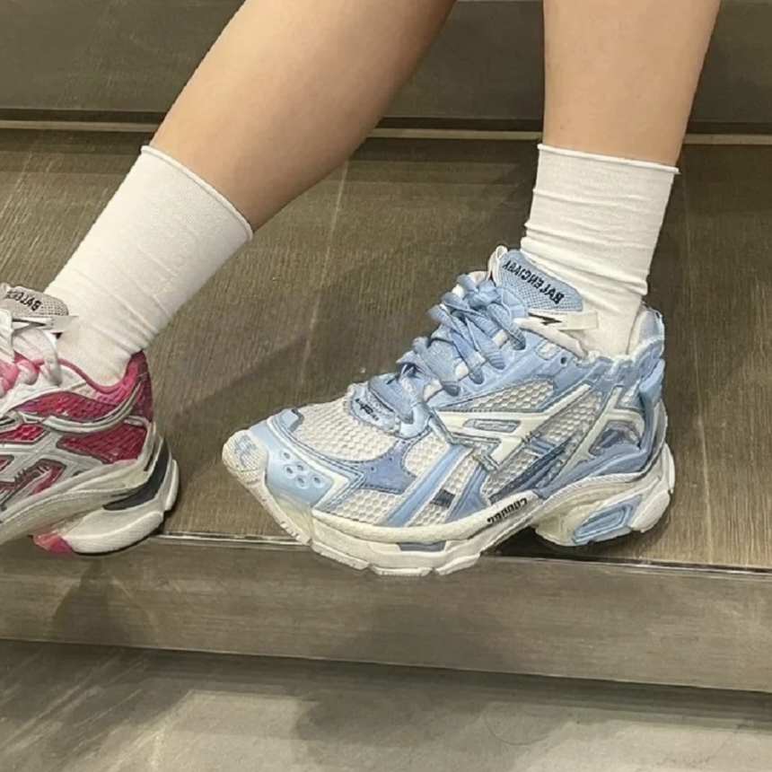 未使用 Balenciaga/巴黎世家 冰淇淋蓝老爹鞋 677402 W3RB2 9744