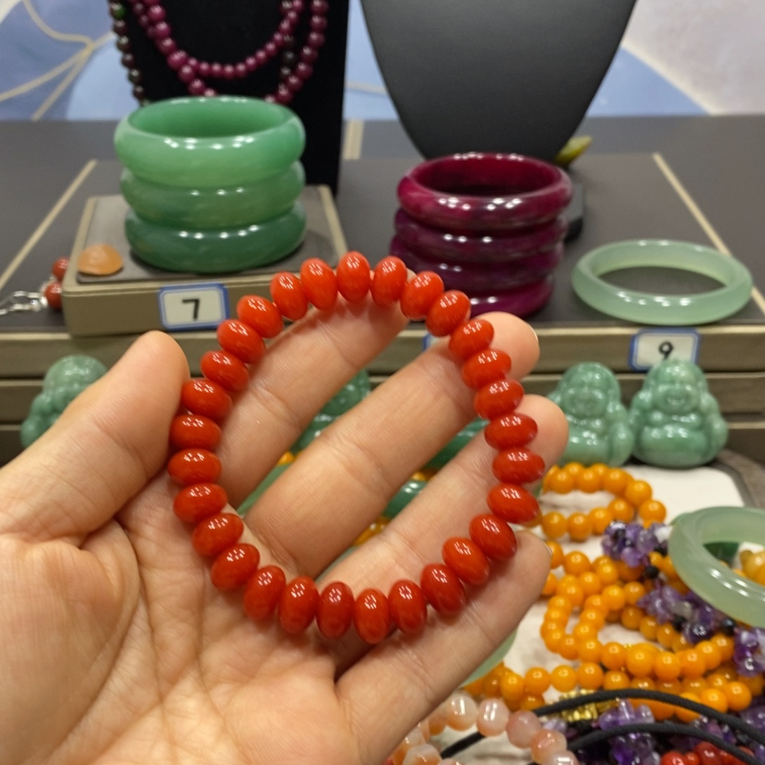 南红玛瑙未镶嵌手链