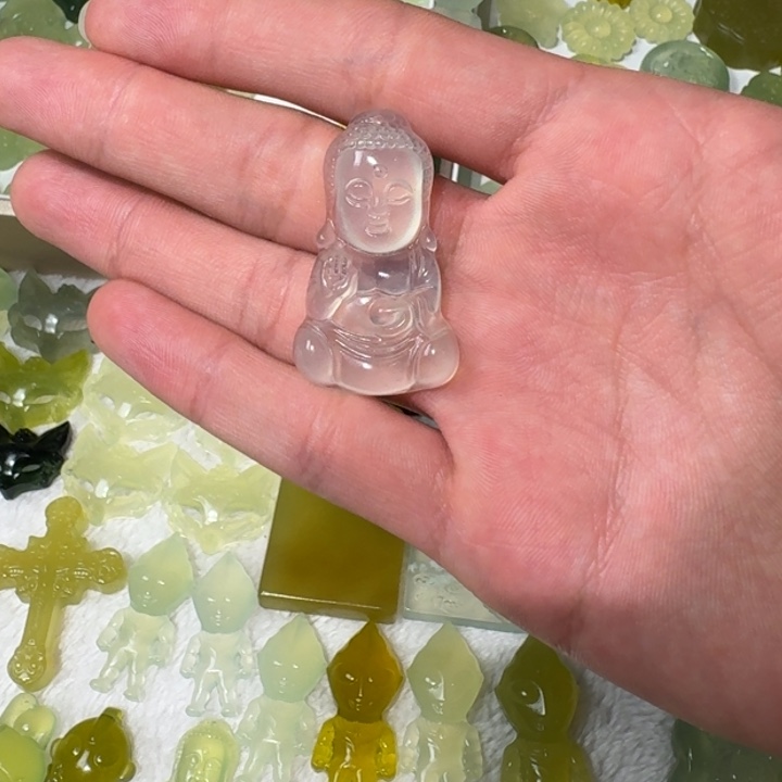 蛇纹石玉未镶嵌吊坠(不含链)