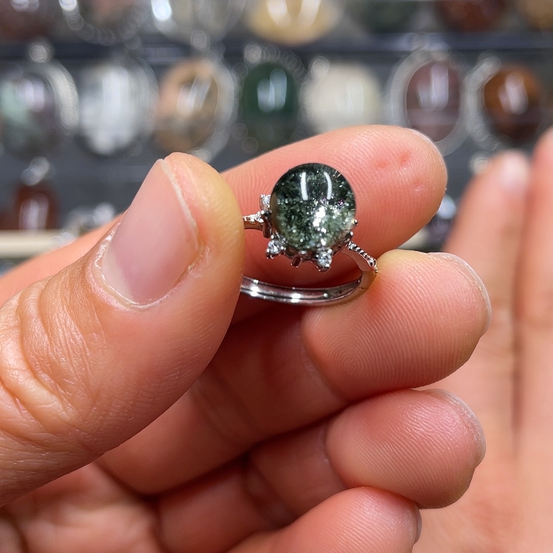 【闪购商品】水晶珠宝半成品银S925镶嵌戒指