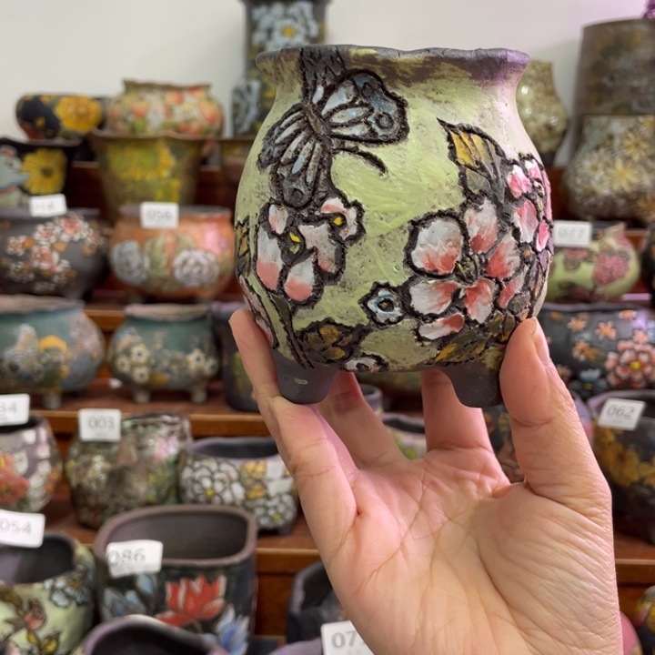 沿海柴烧多肉花盆