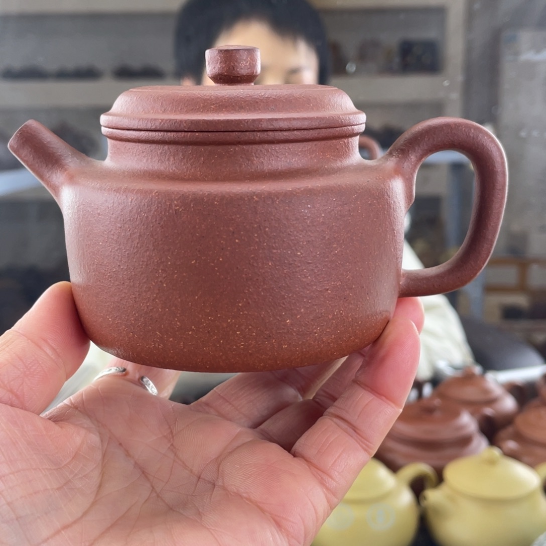 紫砂茶壶红降坡徳钟200cc左右