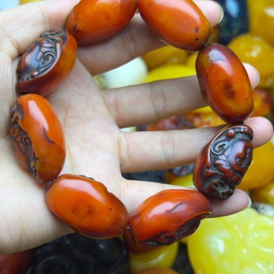 未镶嵌琥珀手链蜜蜡