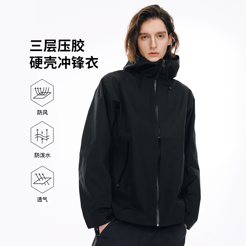 2024新款LT压胶硬壳冲锋衣户外防风防水春秋季