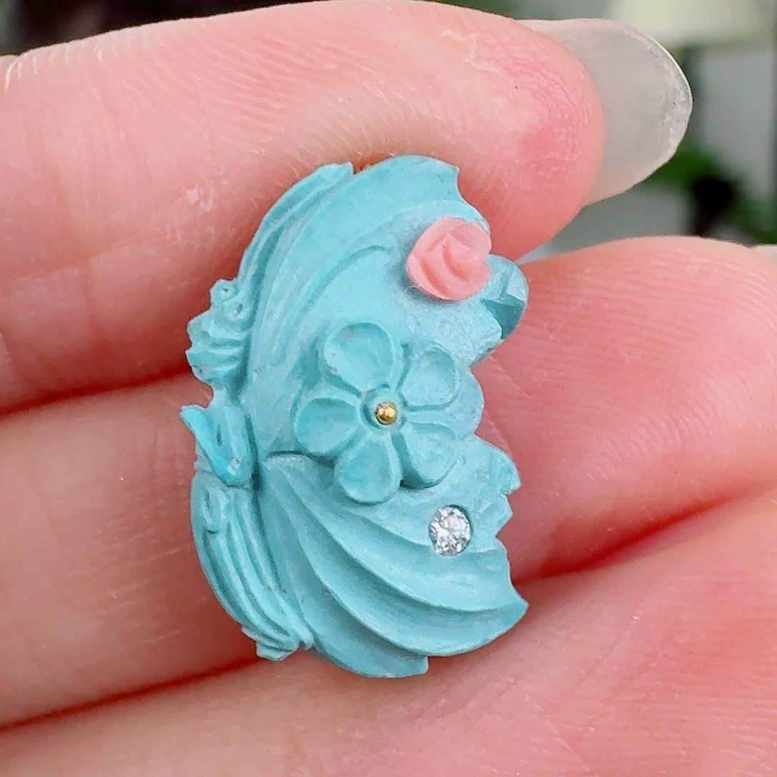 未镶嵌绿松石珠宝奇石