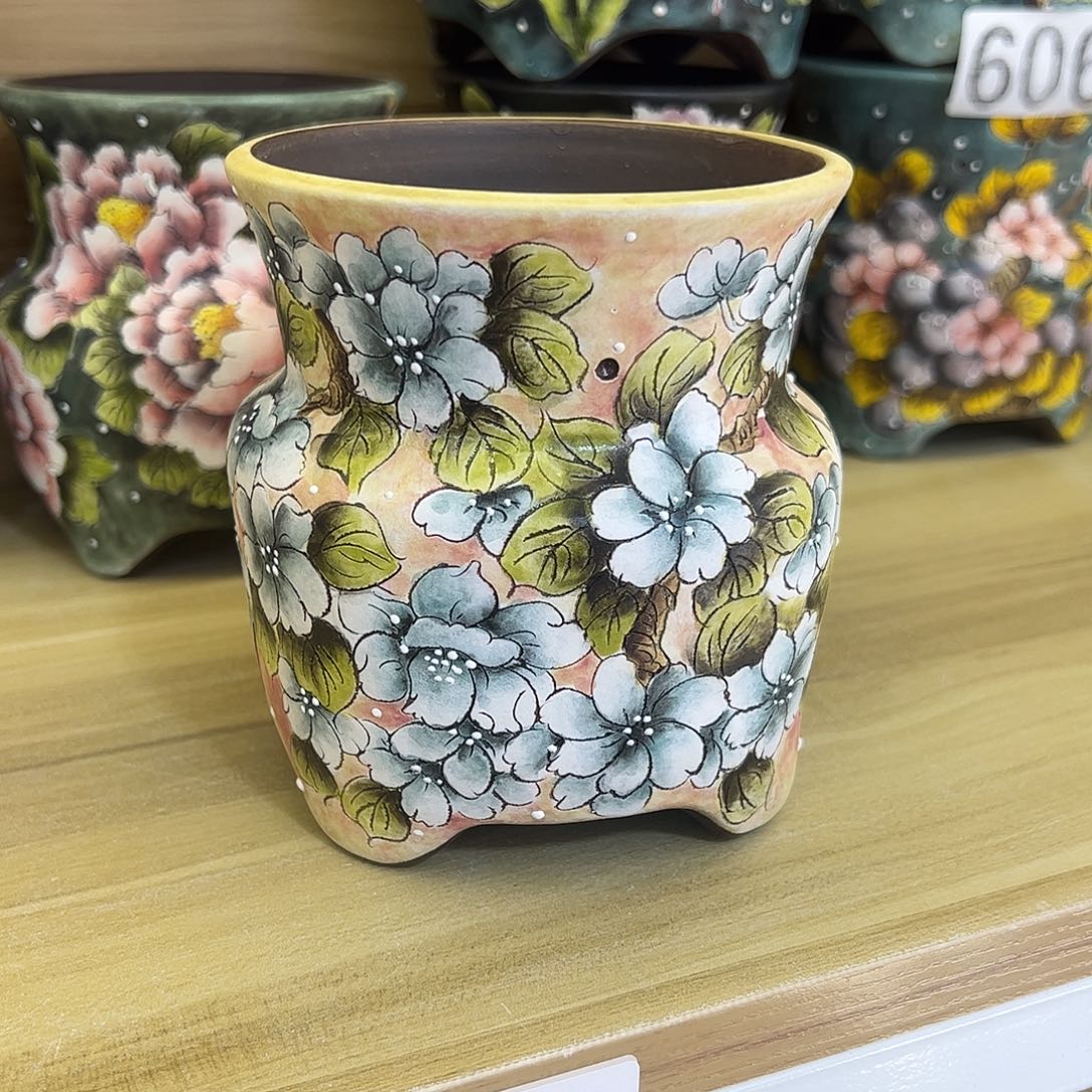 景德镇炫彩手绘口10高12