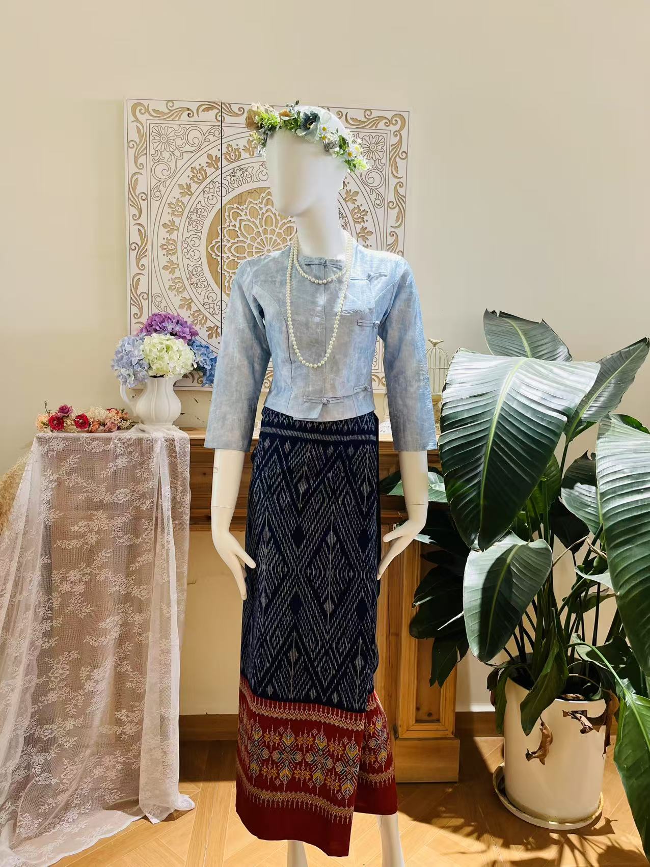 傣族传统民族服饰  显瘦显气质 休闲时尚 民族服饰套装