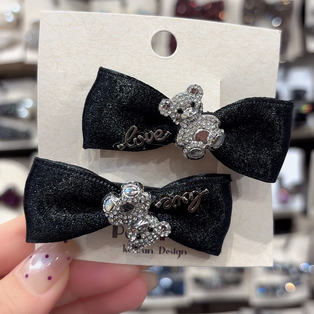 皮质铁合金小熊短压夹