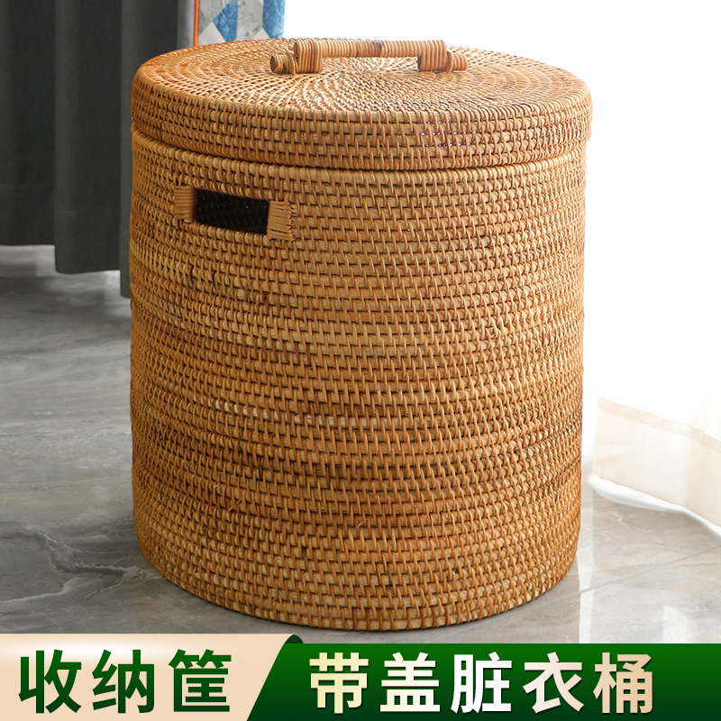 圆形带盖脏衣桶大号40*45cm脏衣桶