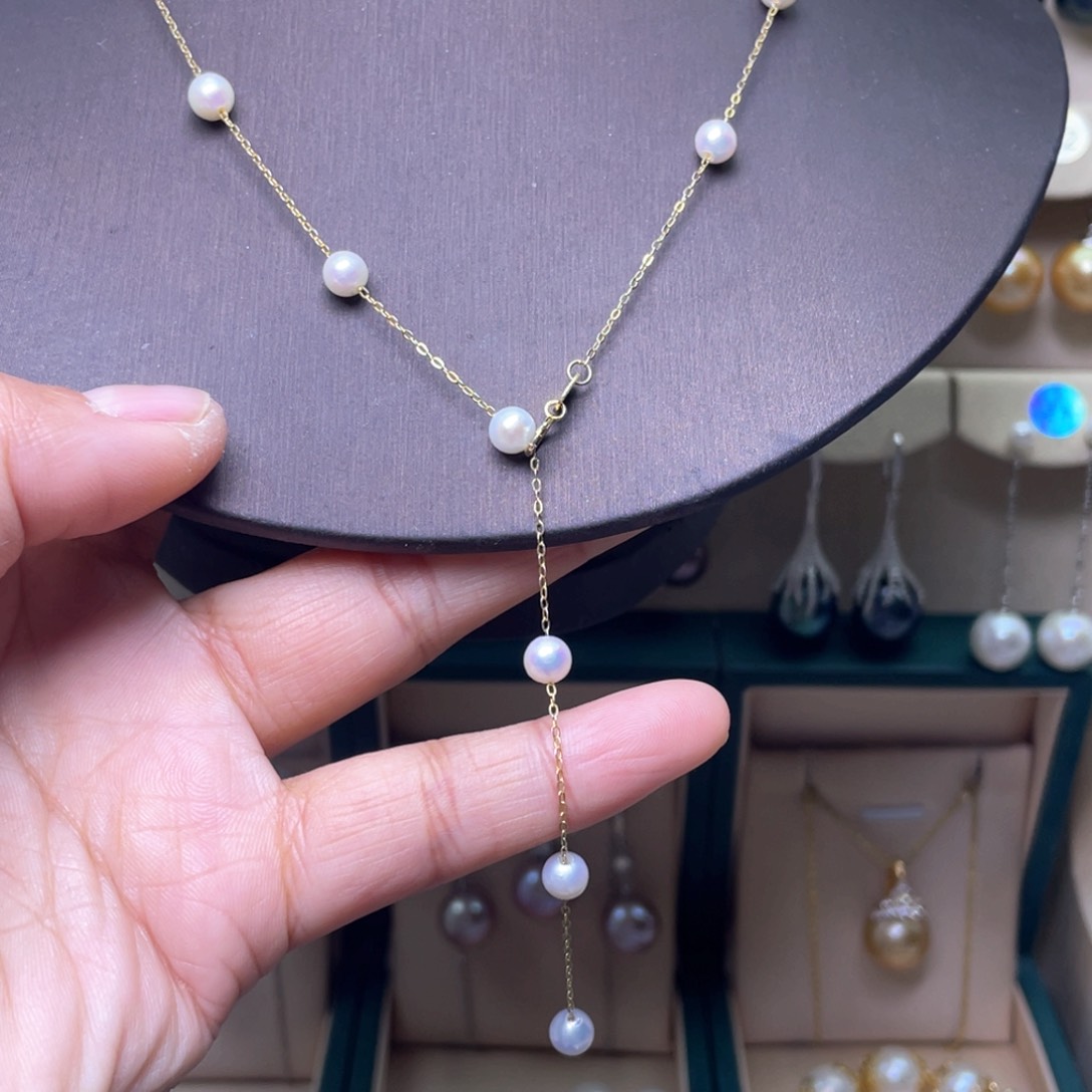 淡水珍珠吊坠银S925镶嵌