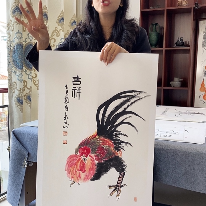 国画纯手绘国画写意作品45*68