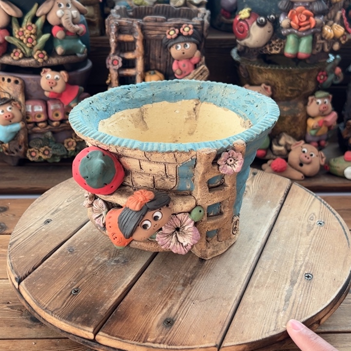 嘻哈多肉花盆百搭