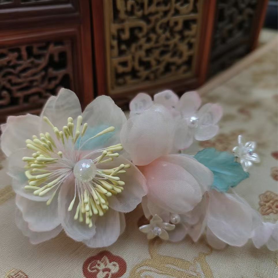 【云鬓花颜阁烫花发夹】粉面含春爆款新中式汉服发饰古风配饰B271