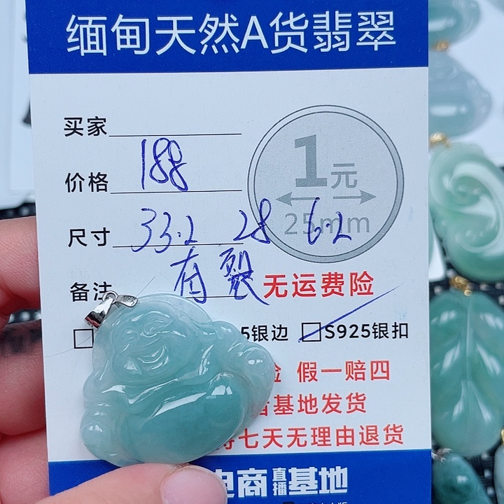 翡翠银S925镶嵌颈饰