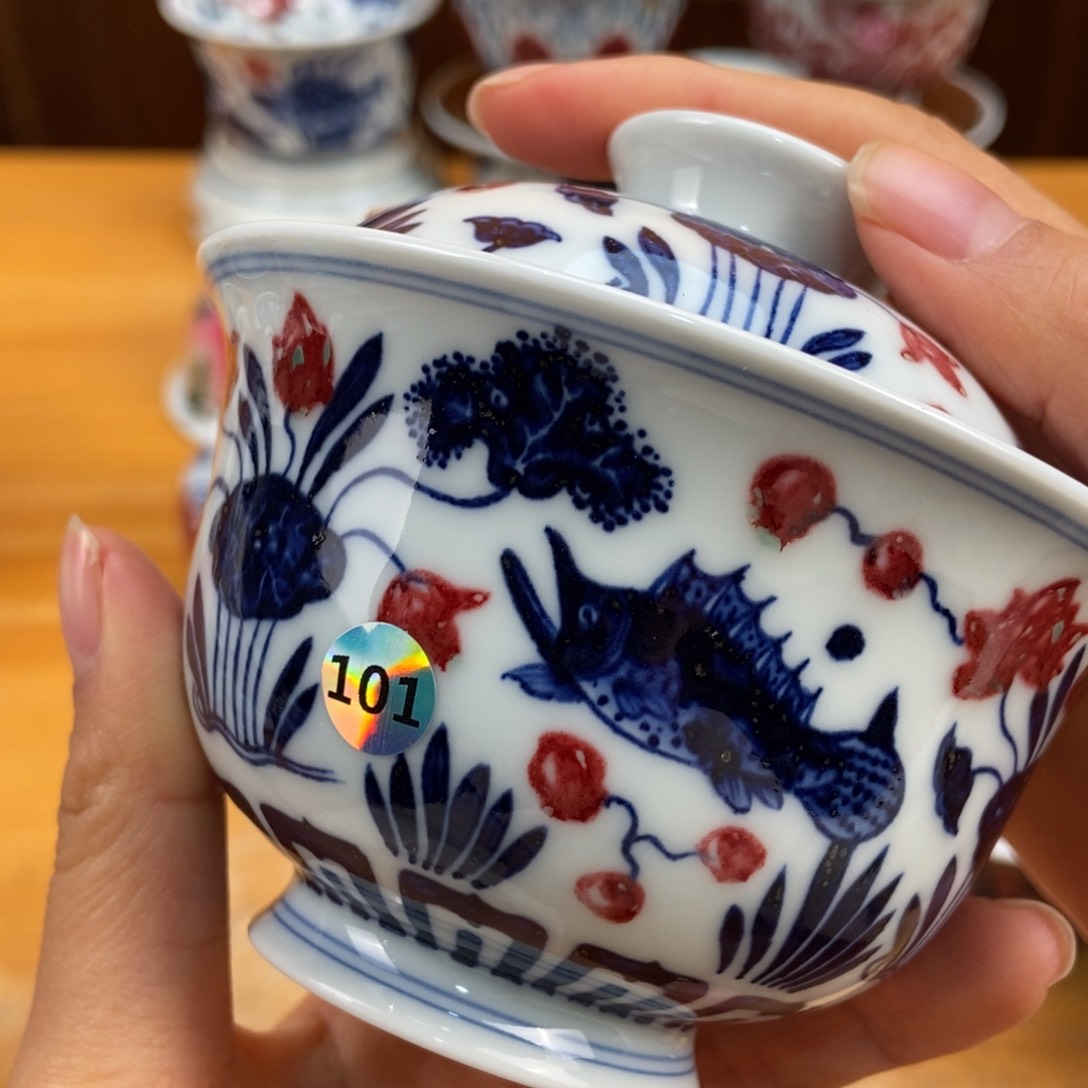 手绘现代茶具非古董