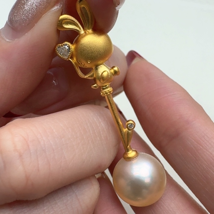 拼合珍珠（马贝珠）颈饰银S925镶嵌