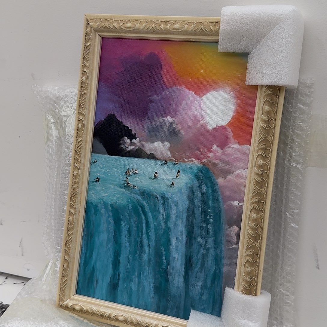 木复古框长生瀑布奇观梦境系列默认微瑕31*44