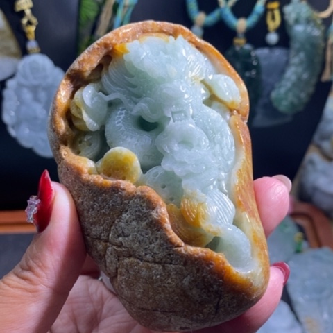 【闪购商品】颈饰未镶嵌翡翠龙牌