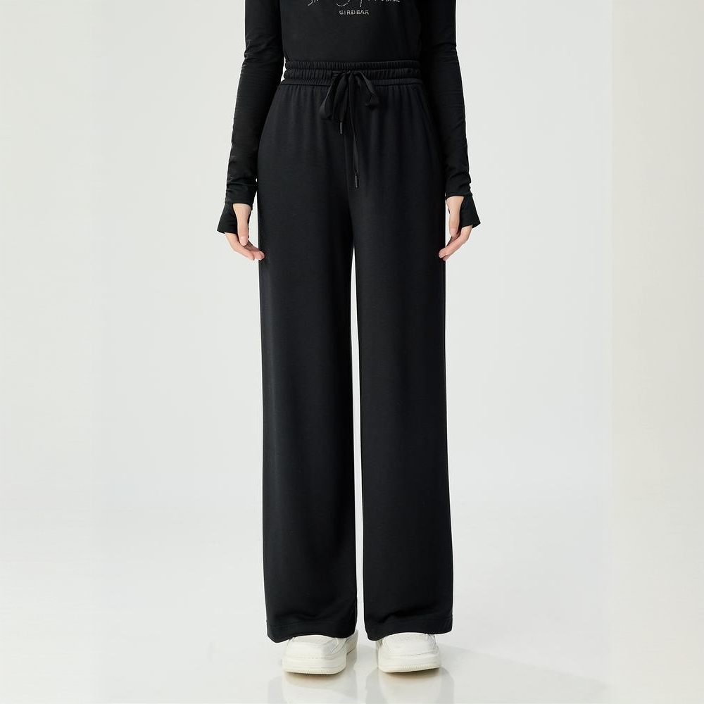 商场同款{专柜}2025新款高腰简约亲肤感垂感直筒休闲长裤1100498