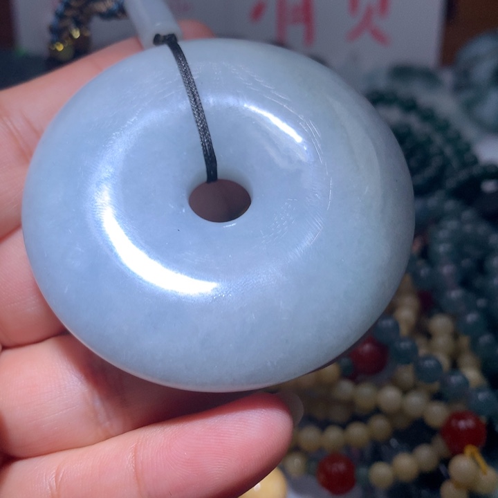 翡翠颈饰未镶嵌保真天然A货翡翠