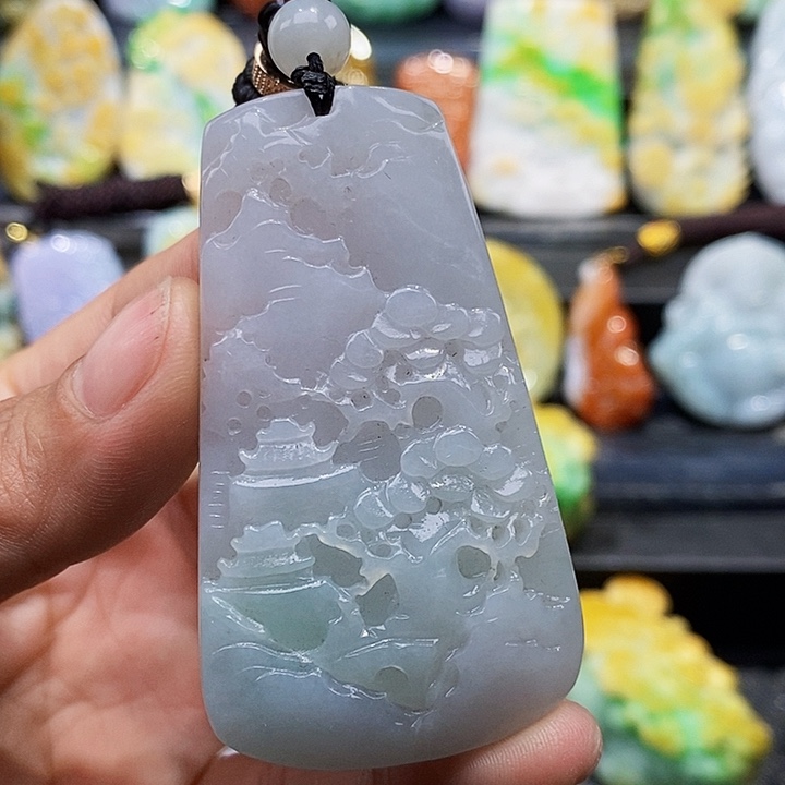 翡翠颈饰未镶嵌翡翠A货一物一证