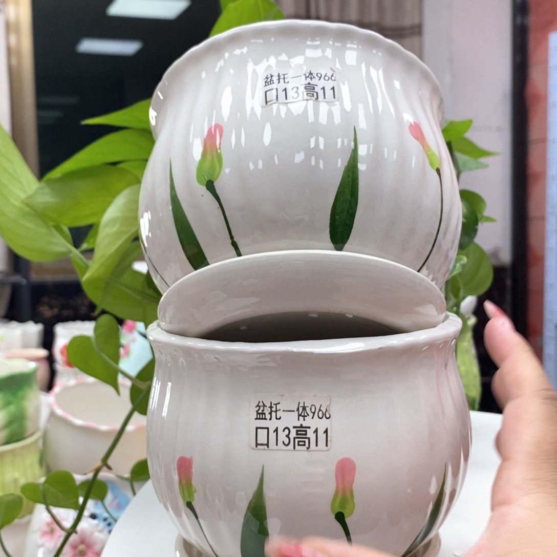 @夏西陶瓷花盆@@5966