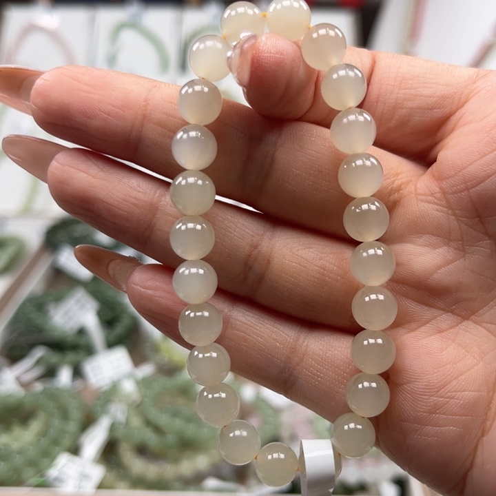 爱***迷手串未镶嵌和田玉