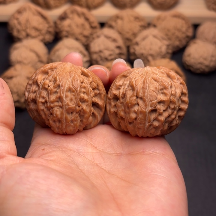 文玩核桃把件41磨盘