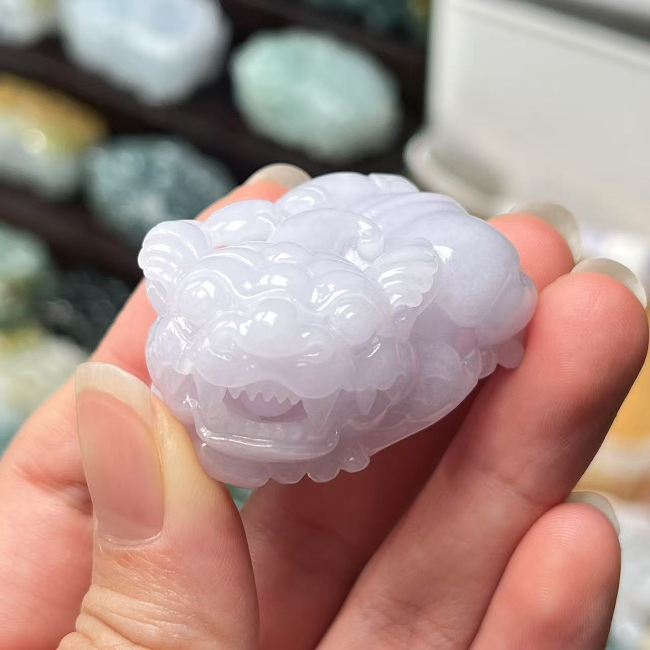 直播 天然A货翡翠口含珠貔貅吊坠男女款 玉貔貅皮丘皮球貔恘玉坠