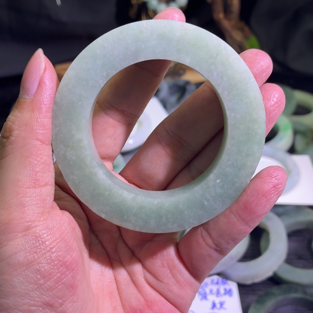 定制翡翠未镶嵌天然纹理随机，追求完美者慎拍