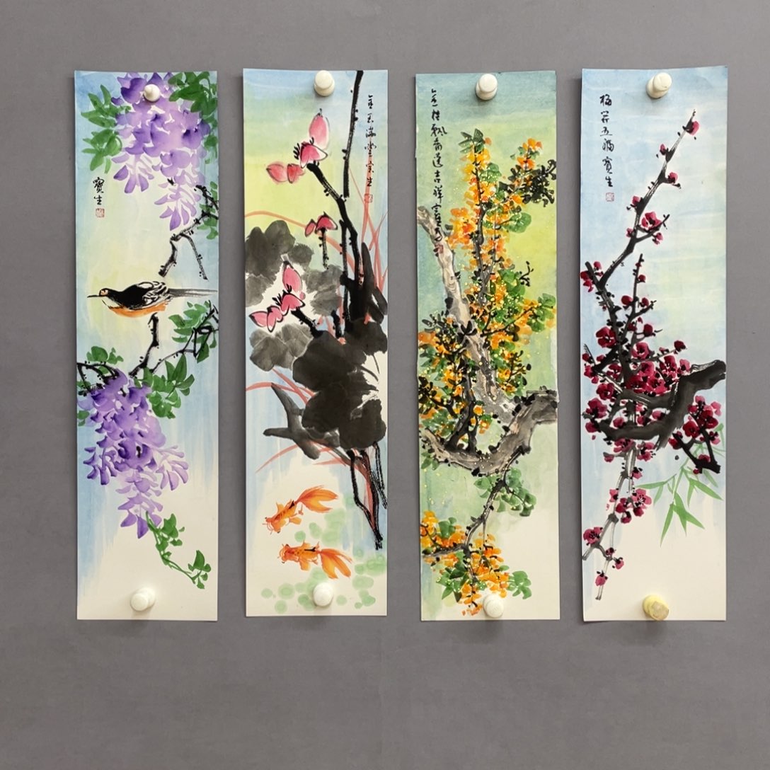 国画艺术家真人手绘