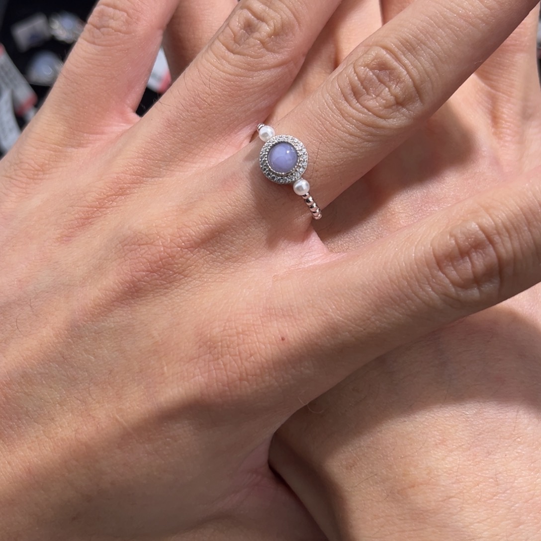 翡翠戒指银S925镶嵌 njkkk