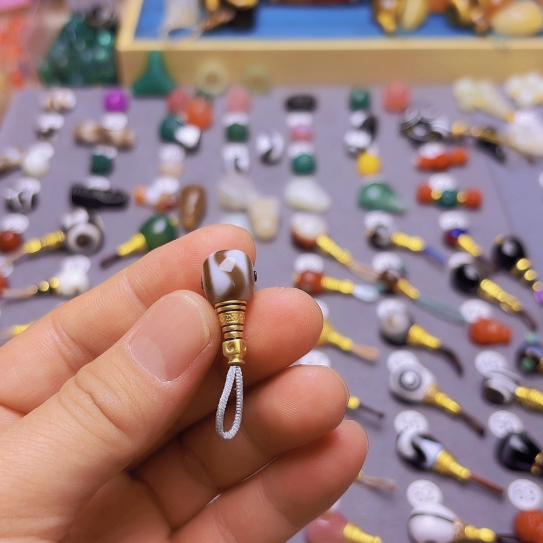 玛瑙/玉髓隔珠未镶嵌ঞ**༻