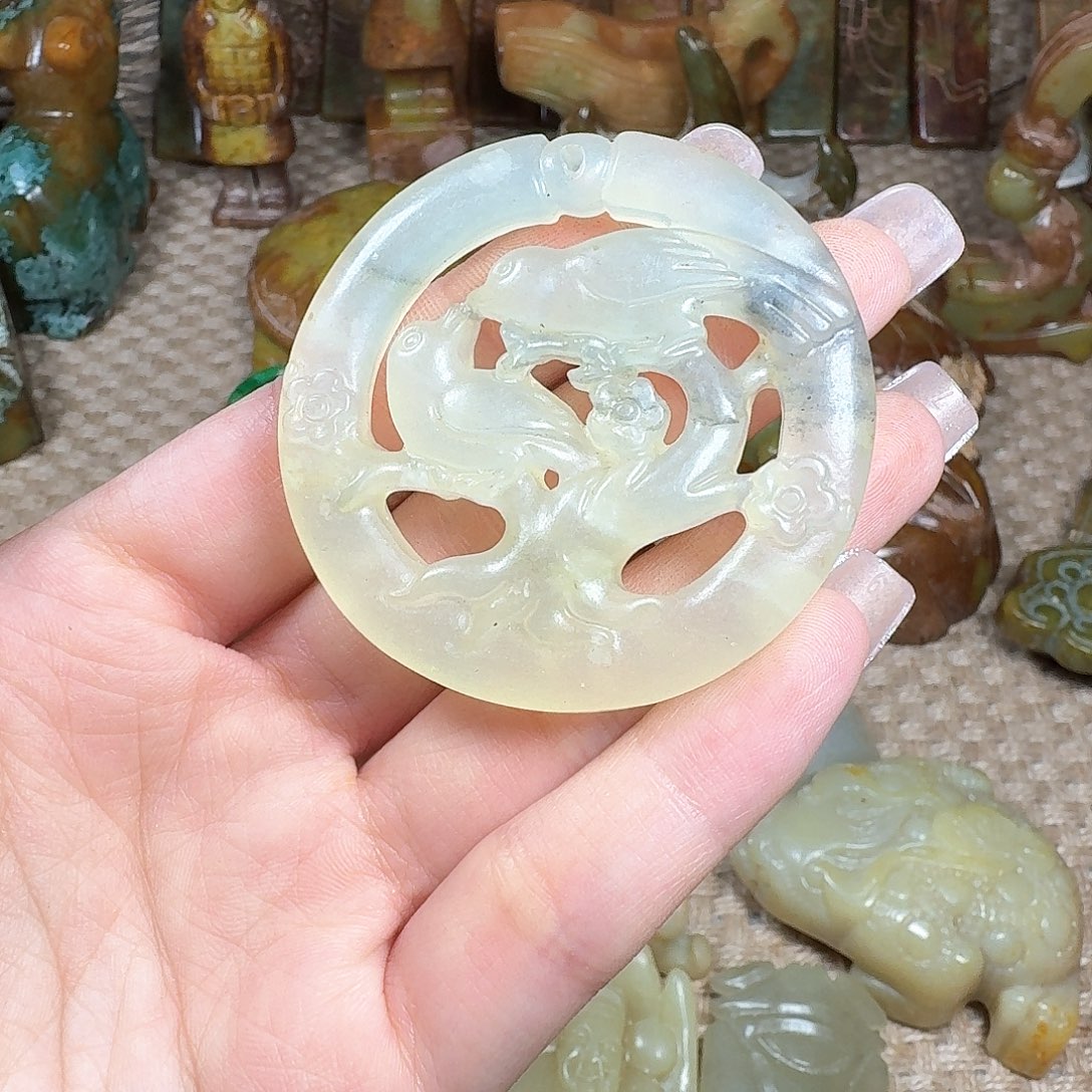 白玉菩提吊坠挂件