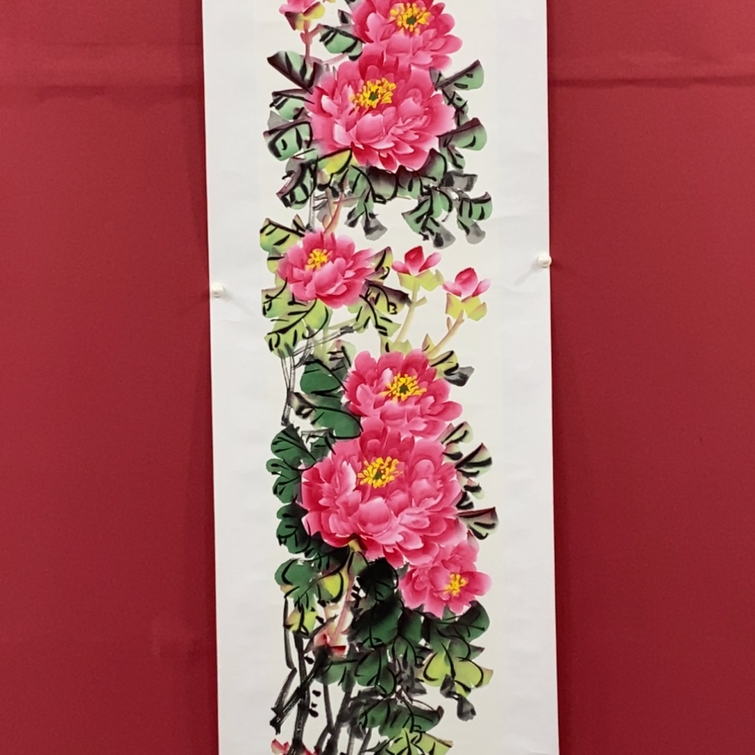 国画王绣四尺对开精品佳作