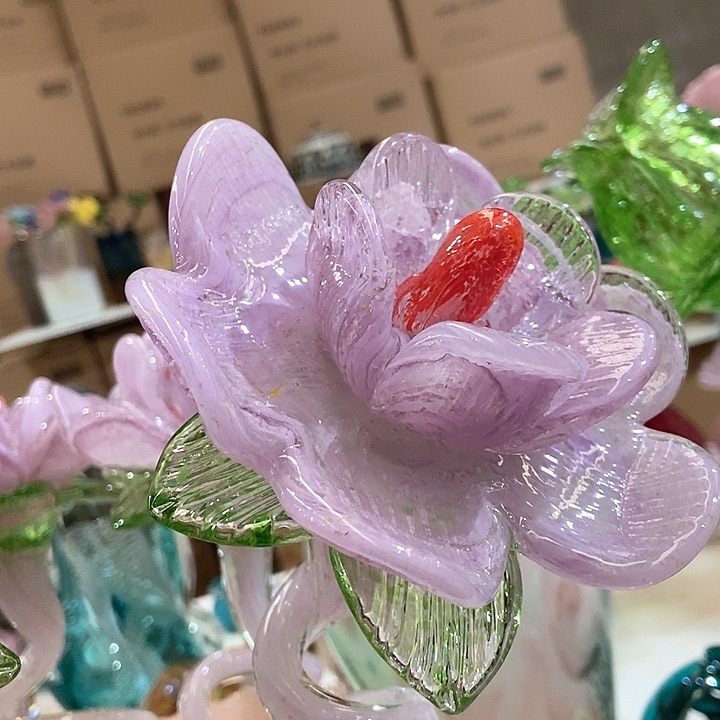 琉璃花瓶高45厘米宽9