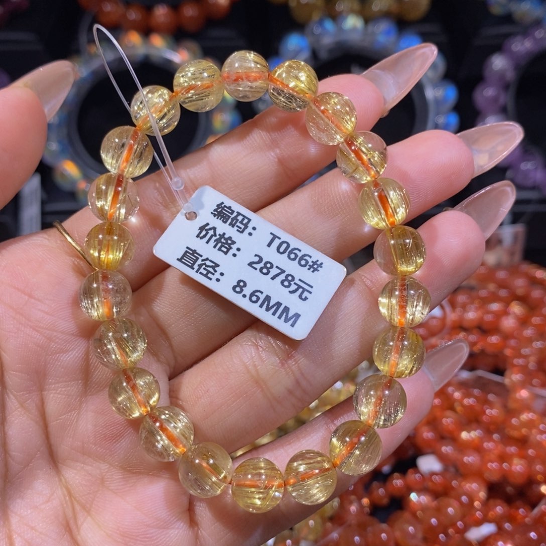 发晶手链未镶嵌T066#8.6mm