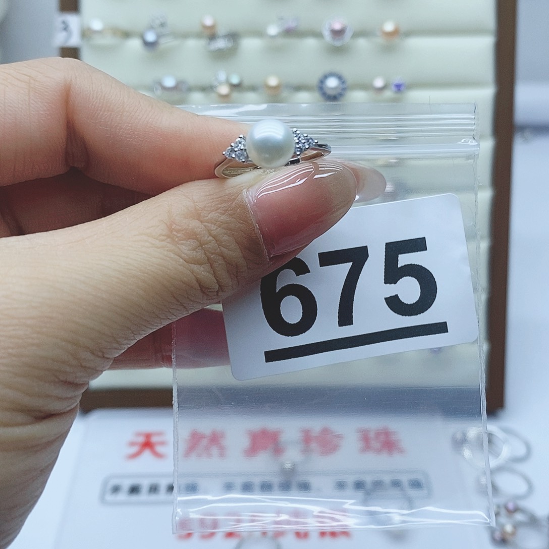 戒指银S925镶嵌淡水珍珠烈**忧675