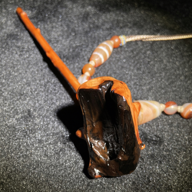 檬子木雷击木碳化手工文玩粗中细烟斗男士女士天然原生态满刺