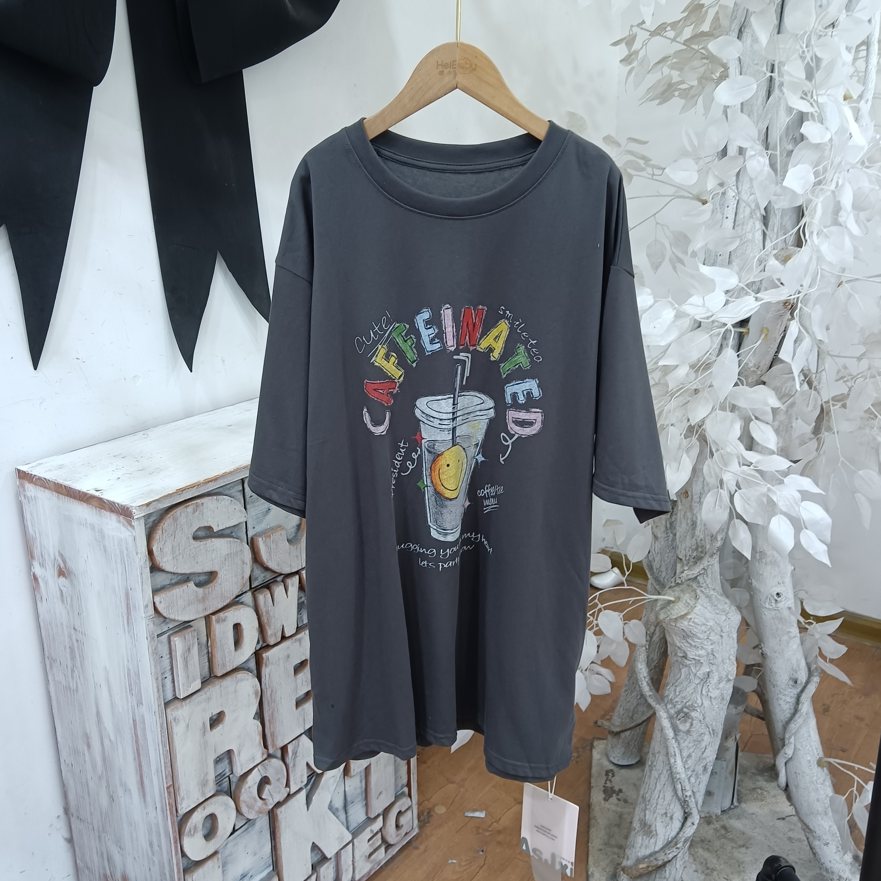 V774灰色可乐青少年大版T