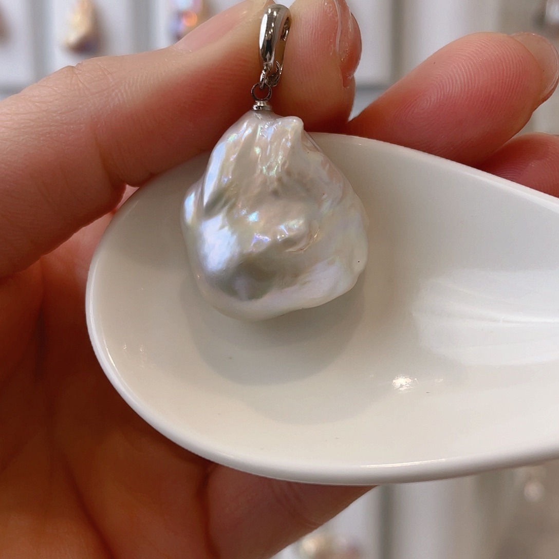 淡水珍珠颈饰银S925镶嵌