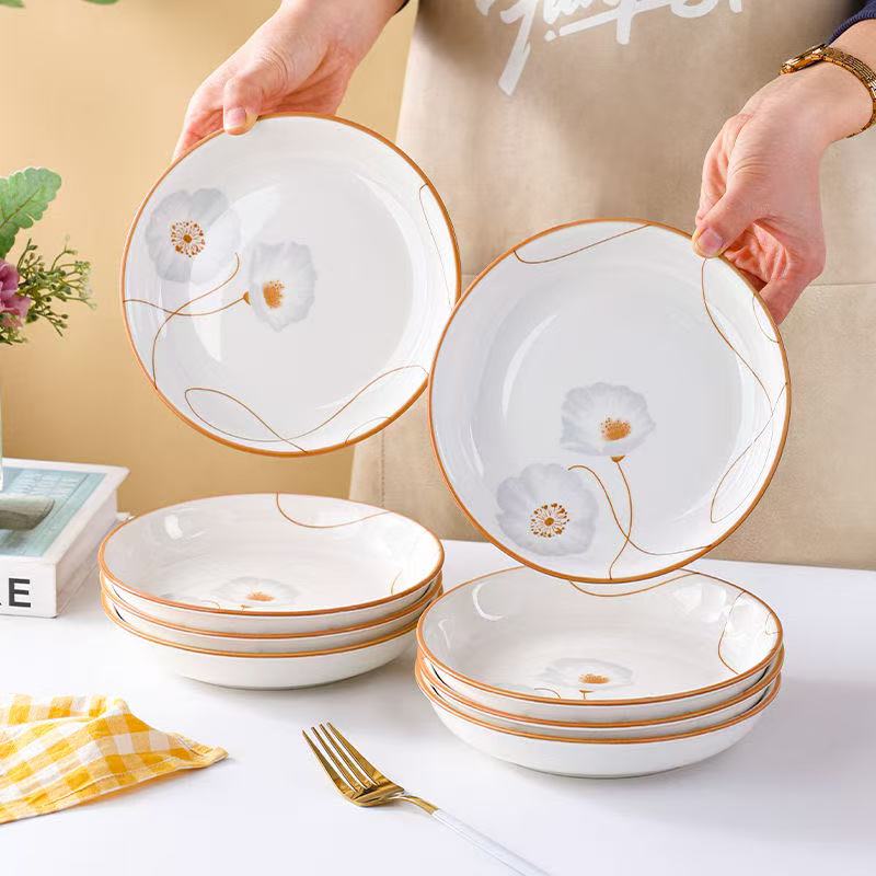 8英寸岁月静好圆盘到手6只装 破损联系客服