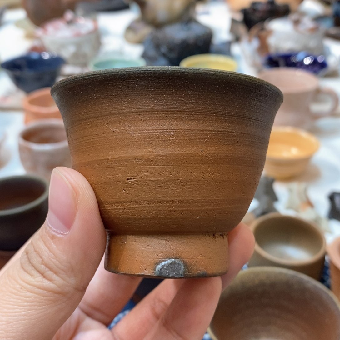 迪****?柴烧侘寂粗陶茶具