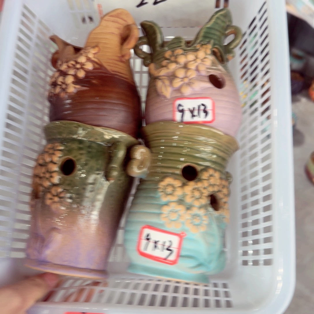 紫砂花盆粗陶盆醋